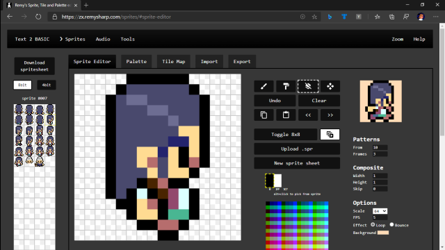 ZX-Tools Sprite editor